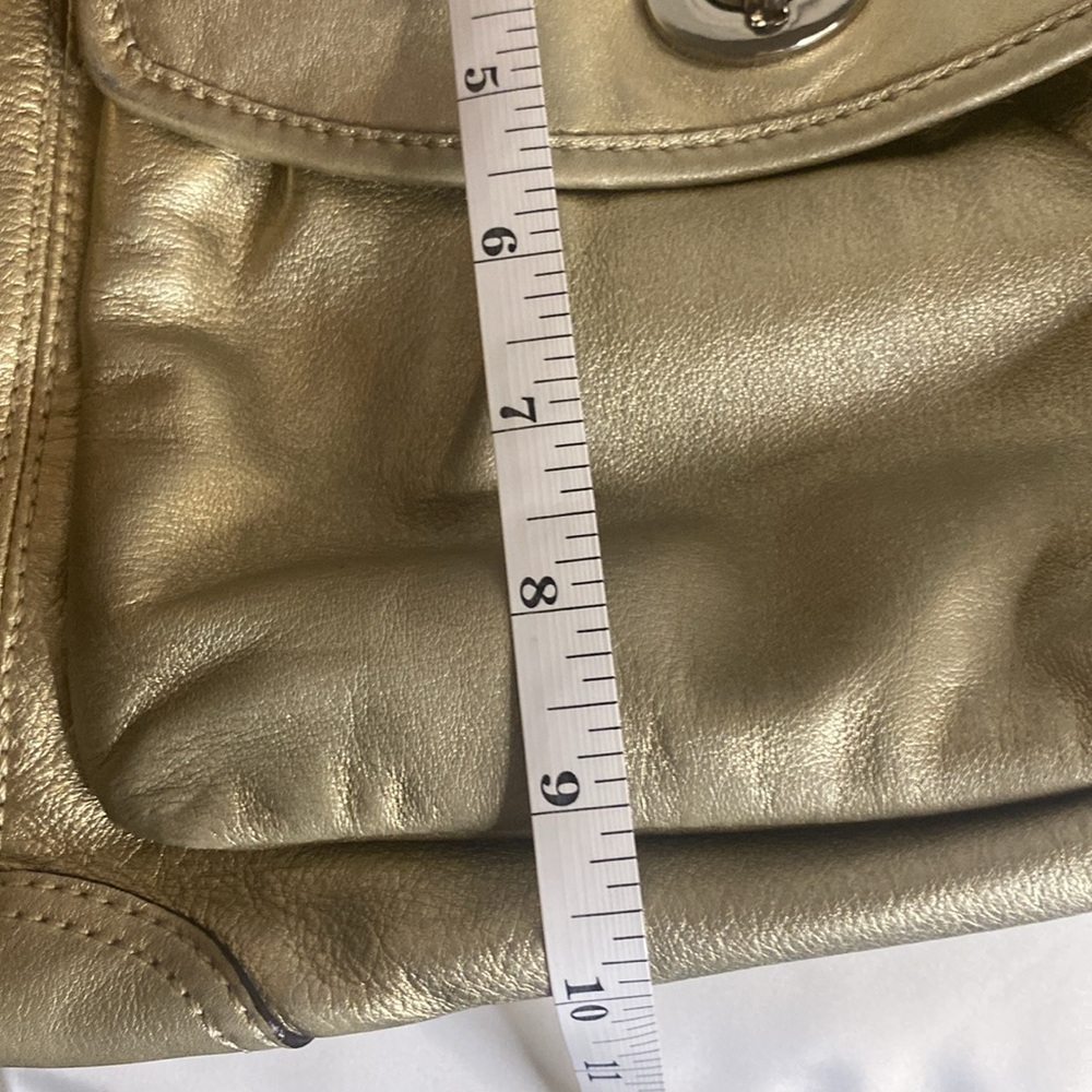Coach Metallic Gold Leah Tote - Picture 15 of 16